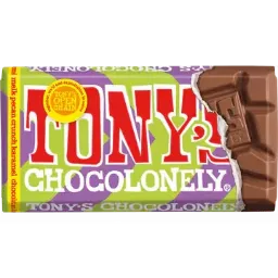 [CH1345] Tony's Chocolonely Milk Chocolate Bar w/ Pecan Crunch 90g