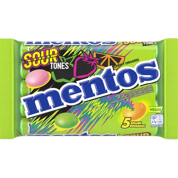 Mentos Sour Tones Rolls 5-pk 188g