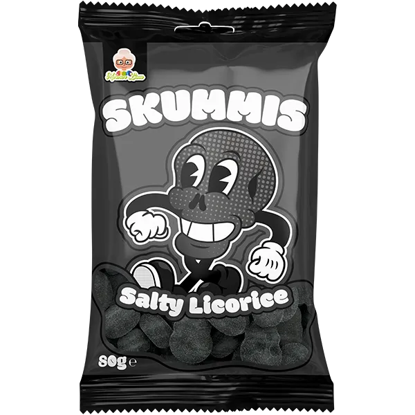 Skummis Salty Licorice Skulls 80g