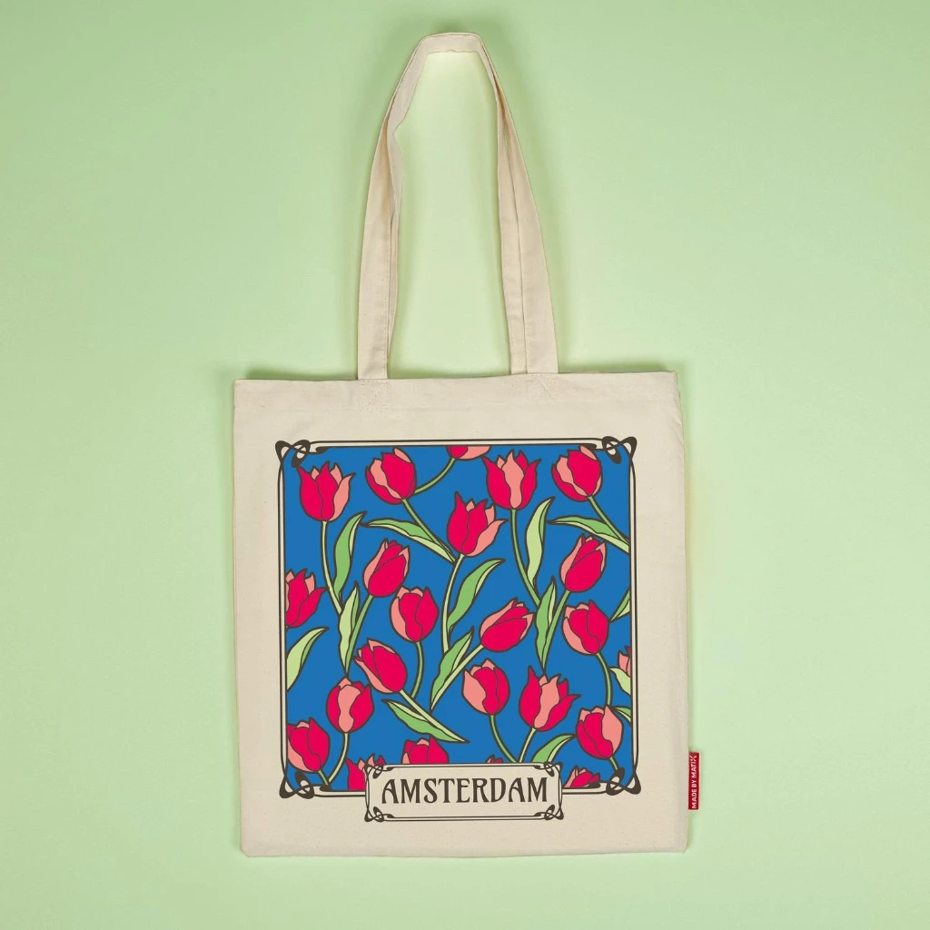 Shopping Bag - Cotton, Amsterdam Tulips