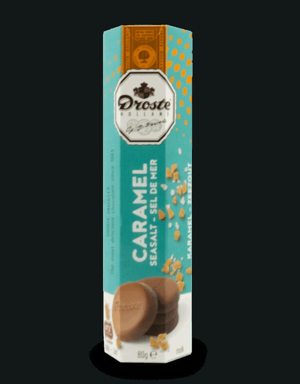 Droste Caramel Sea Salt Milk Chocolate Pastilles (80g)
