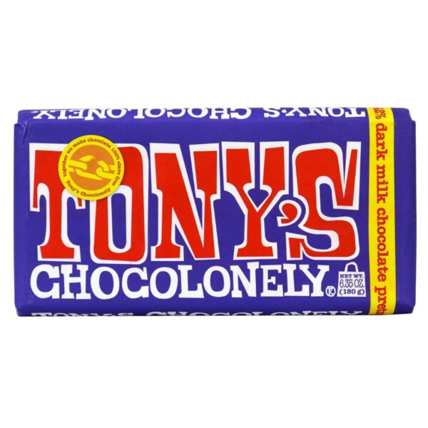 Tony's Chocolonely Dark Milk Chocolate Bar w/ Pretzel & Toffee (180g)