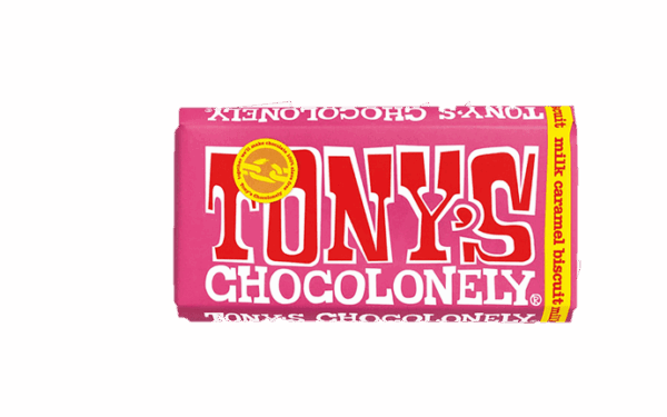 Tony's Chocolonely Milk Chocolate Bar w/ Caramel & Biscuit (180g)