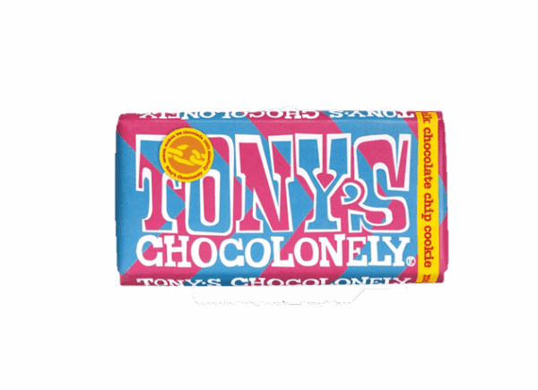Tony's Chocolonely Milk Chocolate Bar w/ Chocolate Chip Cookie (180g)