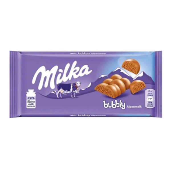 Milka Bubbly Milk Chocolate Bar (100g)