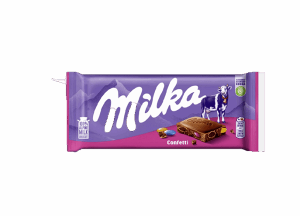 Milka Confetti Milk Chocolate Bar (100g)