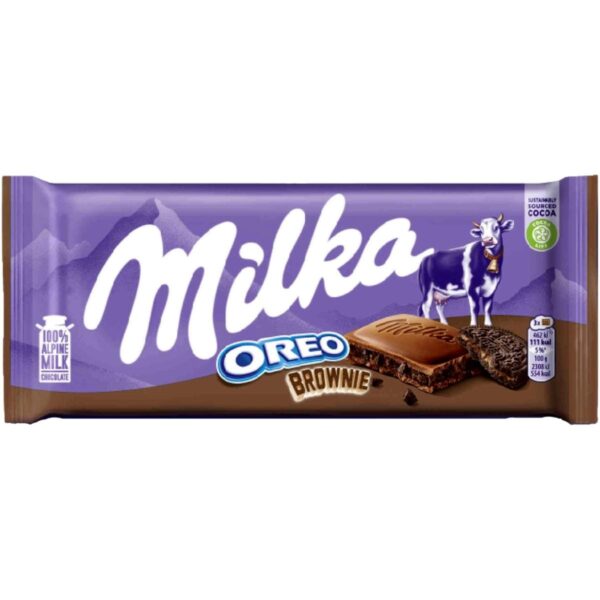 Milka Oreo Brownie Milk Chocolate Bar (100g)