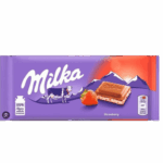 Milka Strawberry Milk Chocolate Bar (100g)