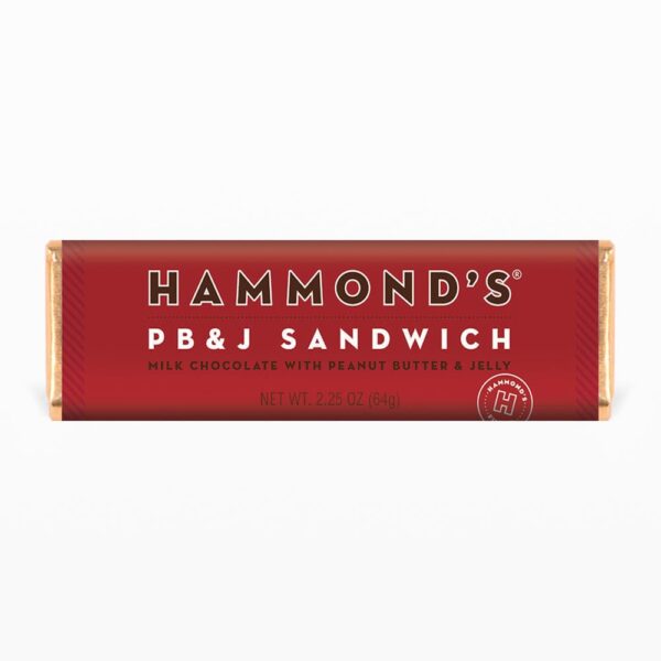 Hammond's PB&J Sandwich Milk Chocolate Bar (64g)