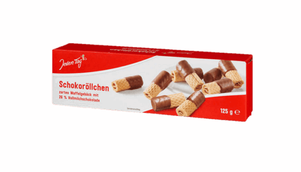 Jeden Tag Wafer Rolls w/Chocolate (125g)