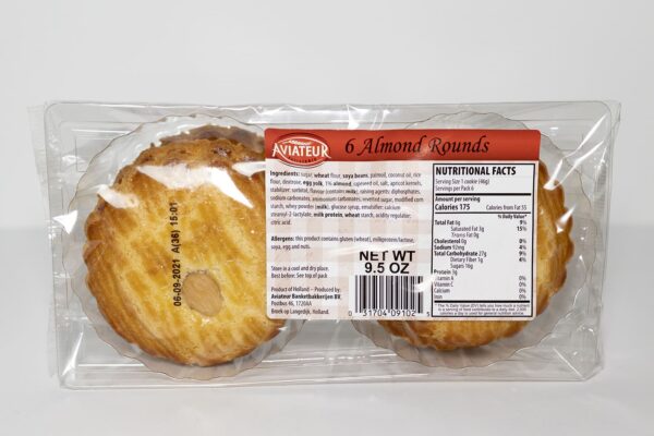 Aviateur Almond Rounds 6pc (300g)