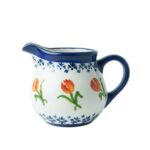 Creamer - Orange Tulip with Blue