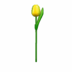 Wooden Tulips - Yellow & Green, Small (20 cm)