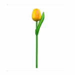Wooden Tulips - Yellow & Orange, Small (20 cm)