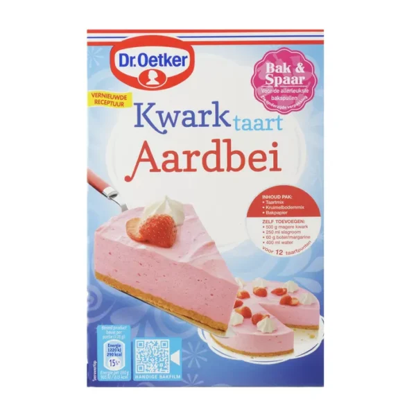 Dr. Oetker Strawberry Quark Cake Mix w/ Crust (440g)