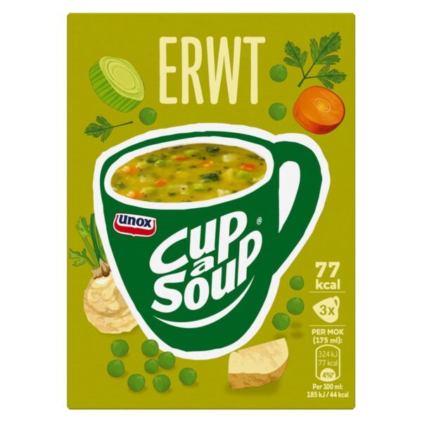 Unox Pea Cup-A-Soup 3-pk (69g)