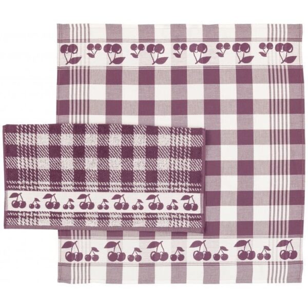 Twentse Damast - Tea Towel - Cherry Wine
