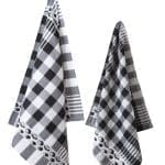 Twentse Damast - Hand Towel - Black Candy