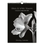 Birthday Calendars - Black & White Florals