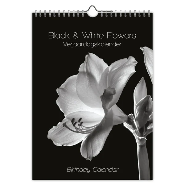 Birthday Calendars - Black & White Florals