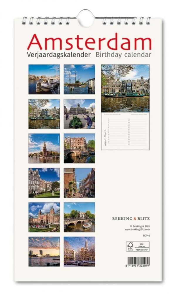 Birthday Calendars - Amsterdam Scenes
