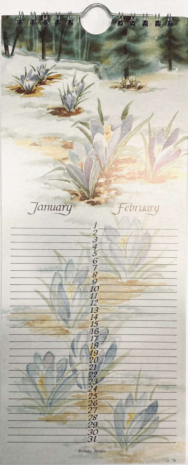 Birthday Calendars - Tulips Birthday Minder
