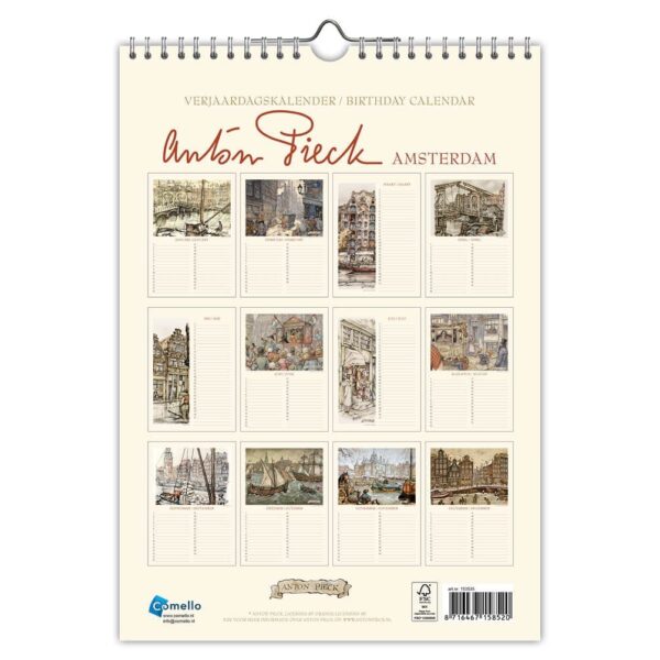 Birthday Calendars - Anton Pieck - Amsterdam in Winter
