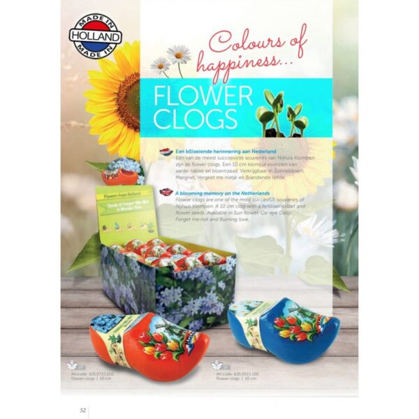 Wooden Shoe w/ Flower Seed - 10cm - Image 3